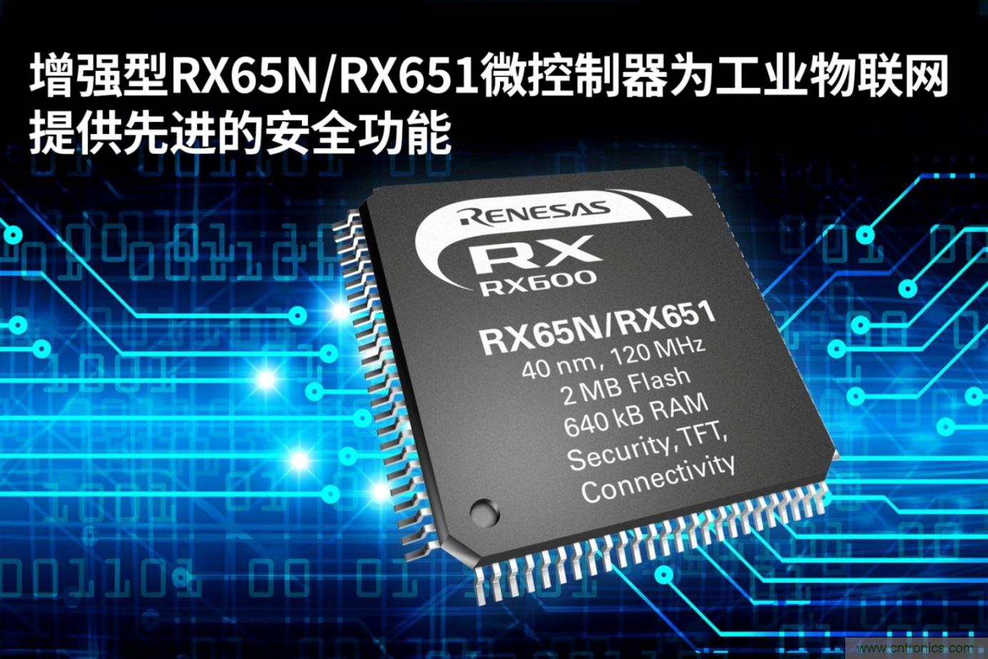 瑞萨电子推出增强型RX65N/RX651微控制器-电子元件技术网采购中心